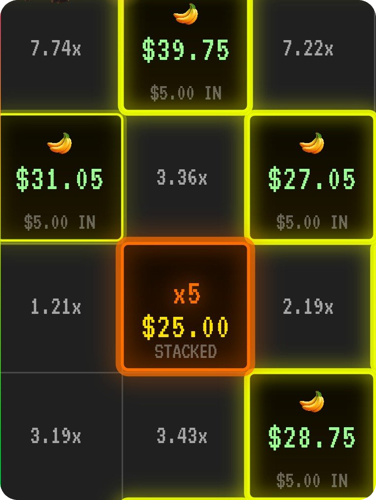 BananaZone game grid